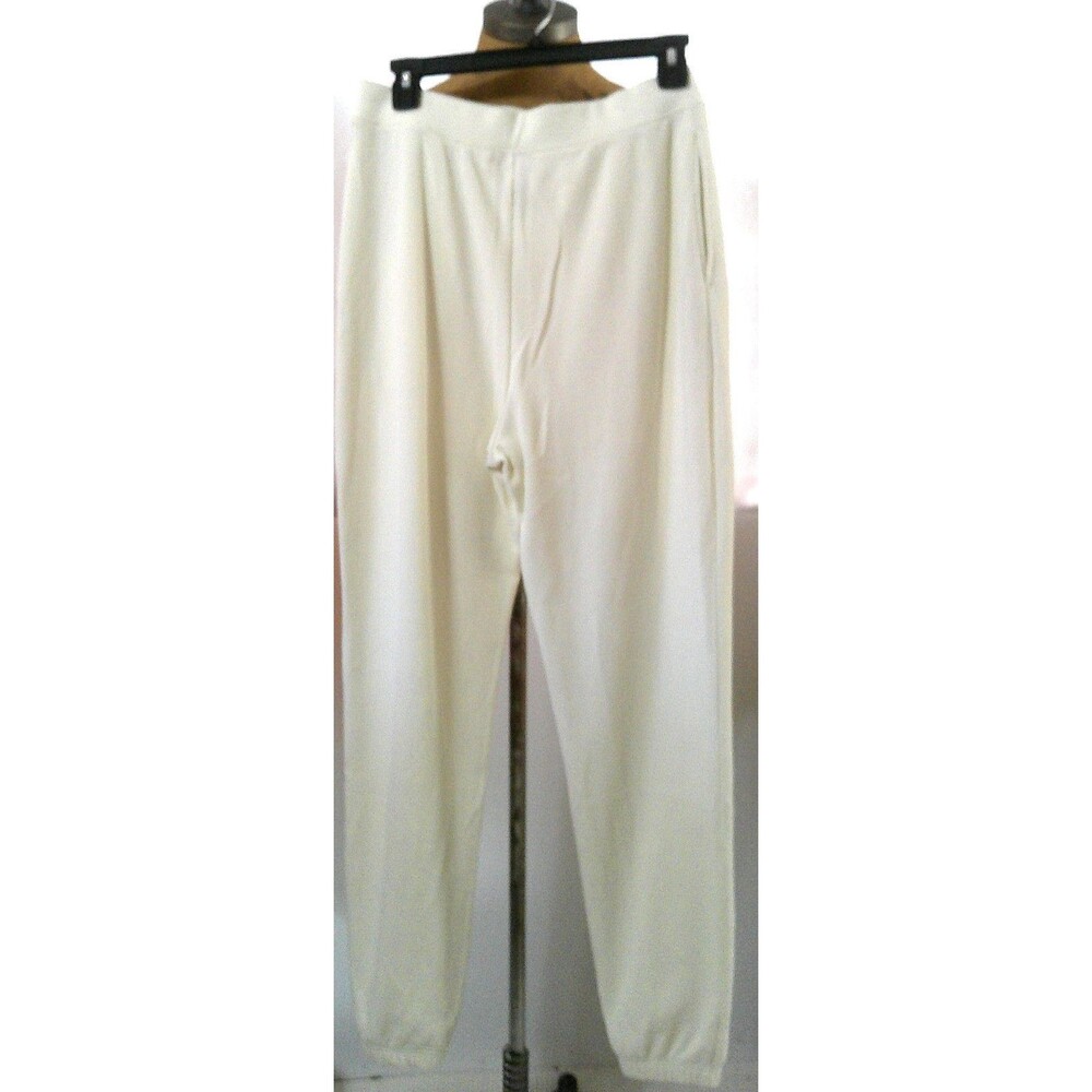 NWOT New Womens Kith Waffle Knit Jogger Sweatpants Cream Ivory White S Pockets